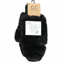 Thumbnail for Pratt Faux Fur Mittens Black, Accessories by C.C | LIT Boutique