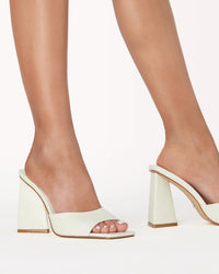 Thumbnail for Quinn Croc Slide Heel White, Shoes by Billini Shoes | LIT Boutique