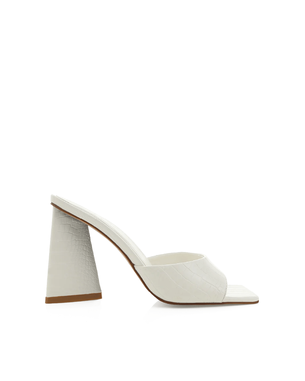 Quinn Croc Slide Heel White, Shoes by Billini Shoes | LIT Boutique