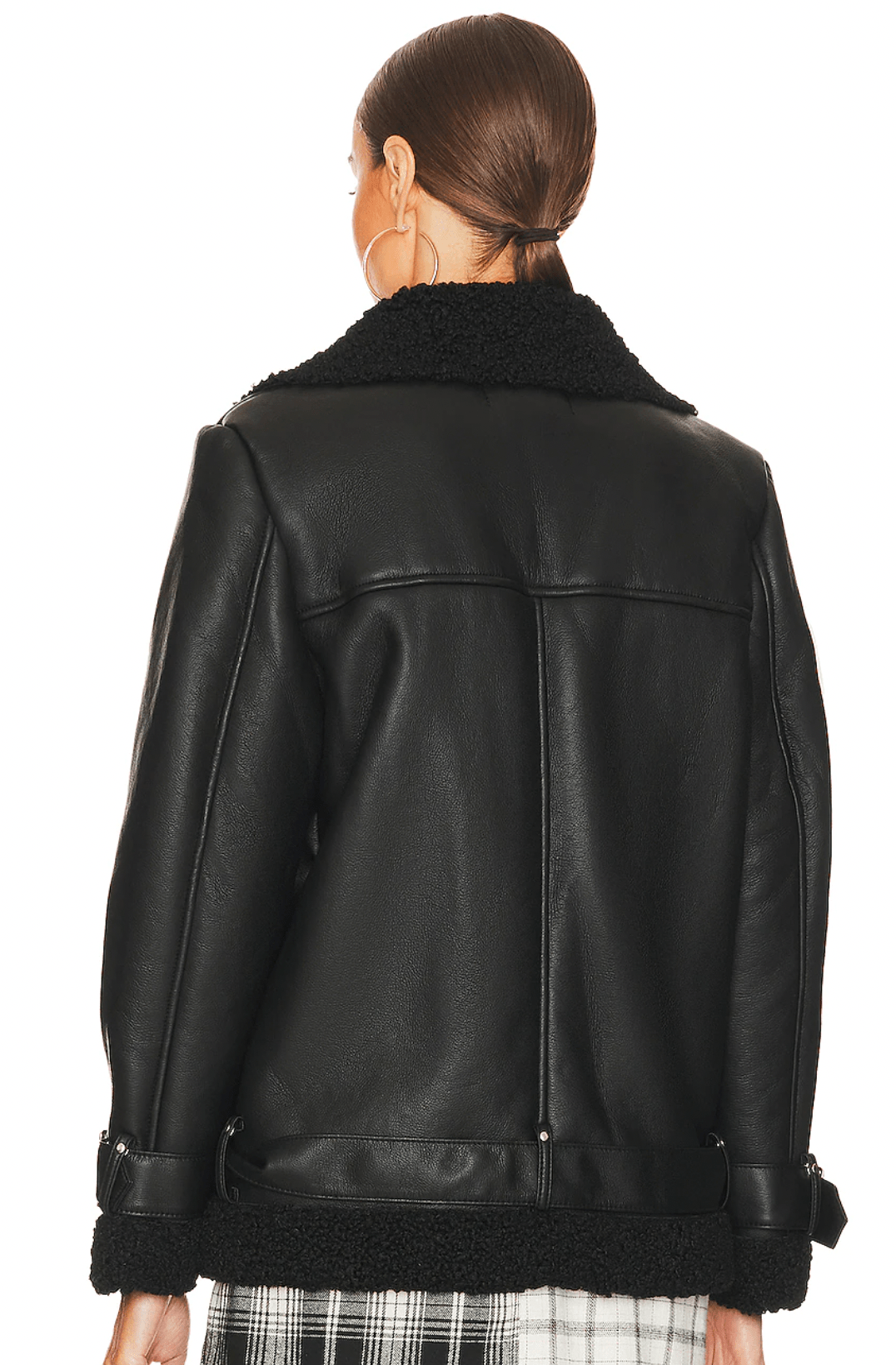 Quinn Oversized Leather Jacket Black, Jacket by Steve Madden | LIT Boutique