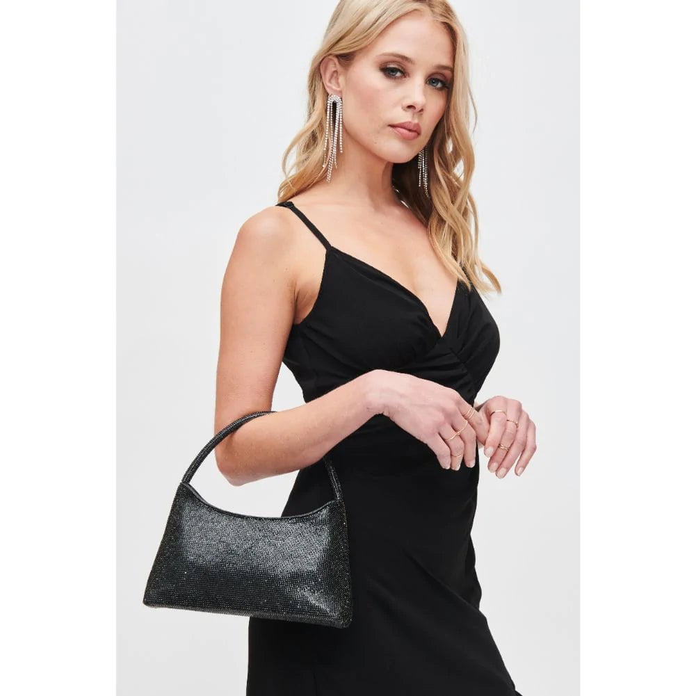 Qunita Rhinestone Evening Bag Black, Bag by Urban Expressions | LIT Boutique