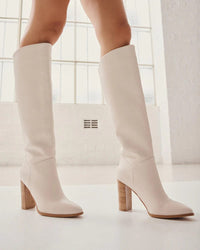 Thumbnail for Ramara Knee High Boot Ivory/Natural, Shoes by Billini Shoes | LIT Boutique