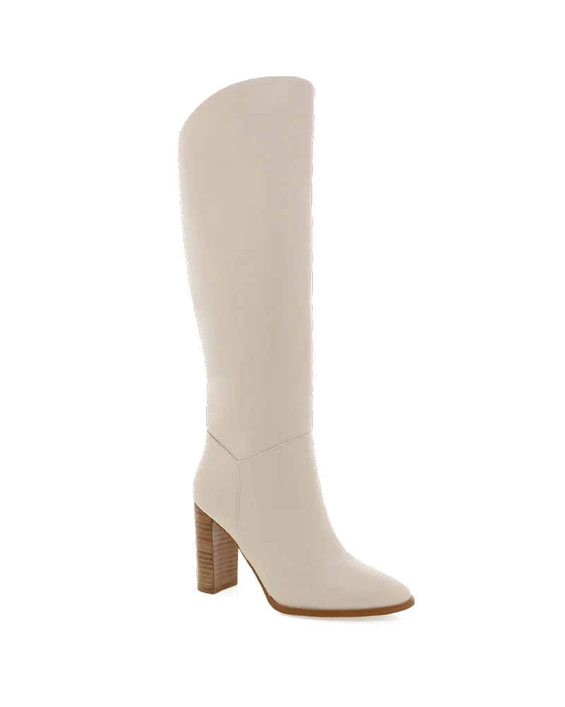 Ivory knee high boots best sale