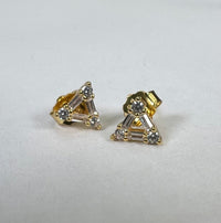 Thumbnail for Regan Triangle Baguette Studs 14k Gold, Earring by LX1204 | LIT Boutique