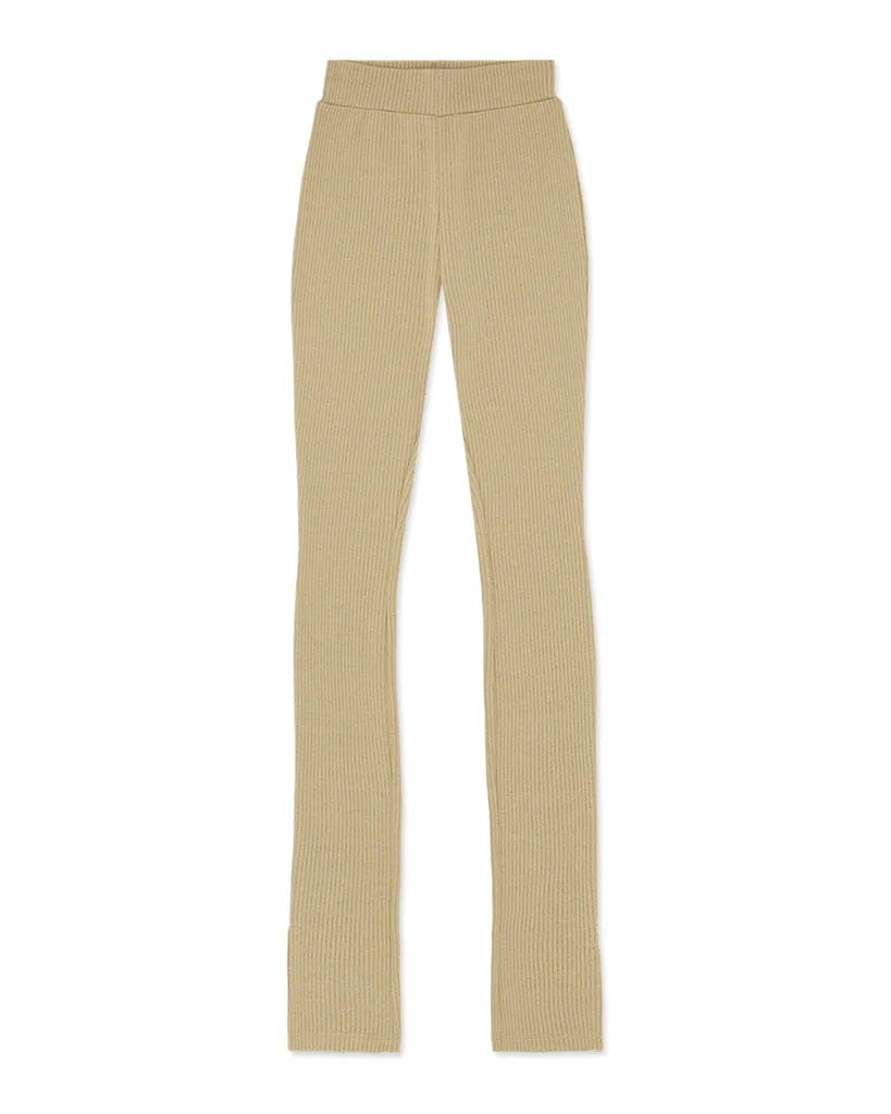 Ribbed Flare Pant Oat, Bottoms by We Wore What | LIT Boutique