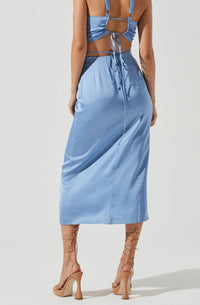 Thumbnail for Robin Cut Out Midi Skirt Blue, Skirt by Astr | LIT Boutique