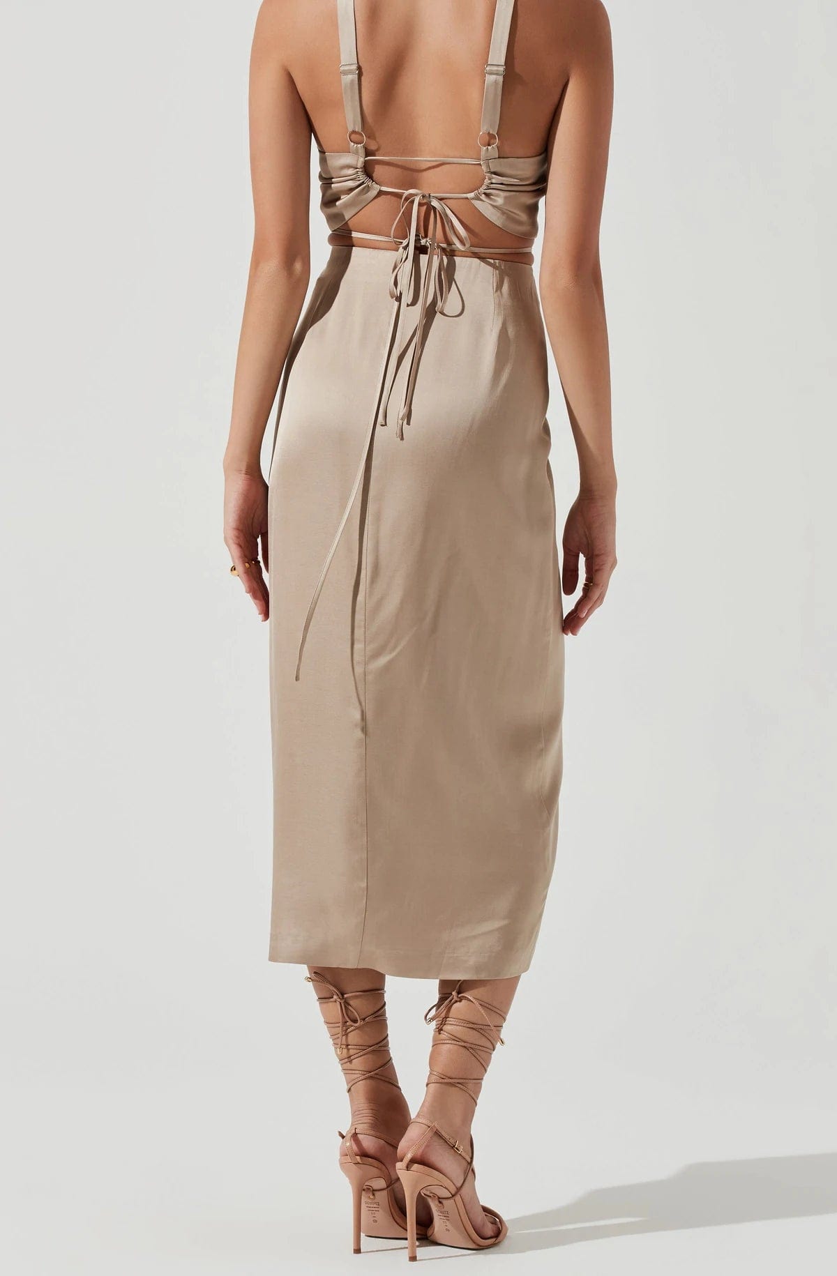 Robin Cut Out Midi Skirt Khaki, Skirt by ASTR | LIT Boutique