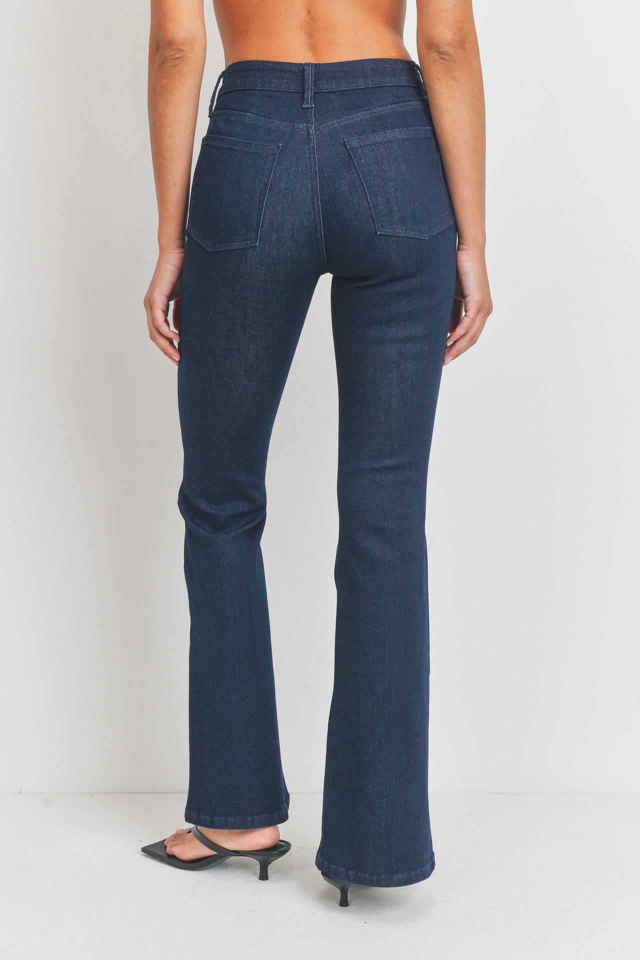 Roxy Flare Jeans Indigo, Denim by Just Black | LIT Boutique
