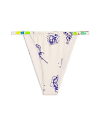 Thumbnail for Ruched String Bikini Bottom White Multi, Swim by We Wore What | LIT Boutique