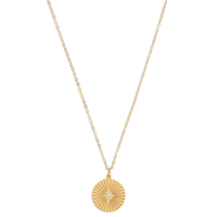 Thumbnail for Rue Sunburst Disc Necklace Gold, Necklace by Ellie Vail | LIT Boutique