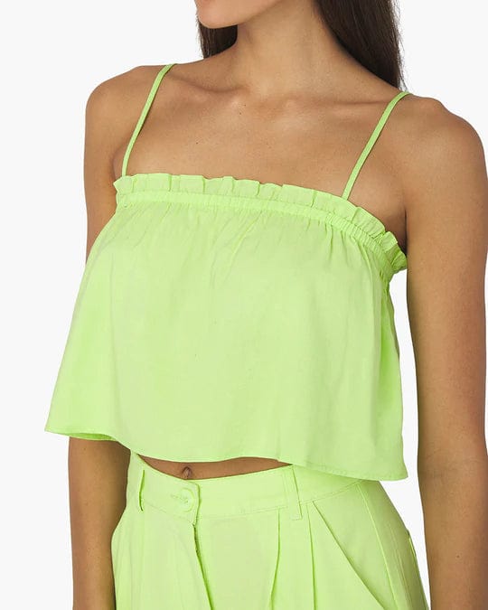 Ruffle Cami Top Sharp Green, Tops Blouses by We Wore What | LIT Boutique