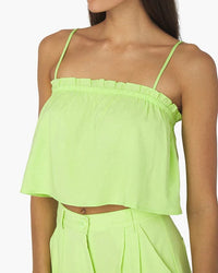 Thumbnail for Ruffle Cami Top Sharp Green, Tops Blouses by We Wore What | LIT Boutique