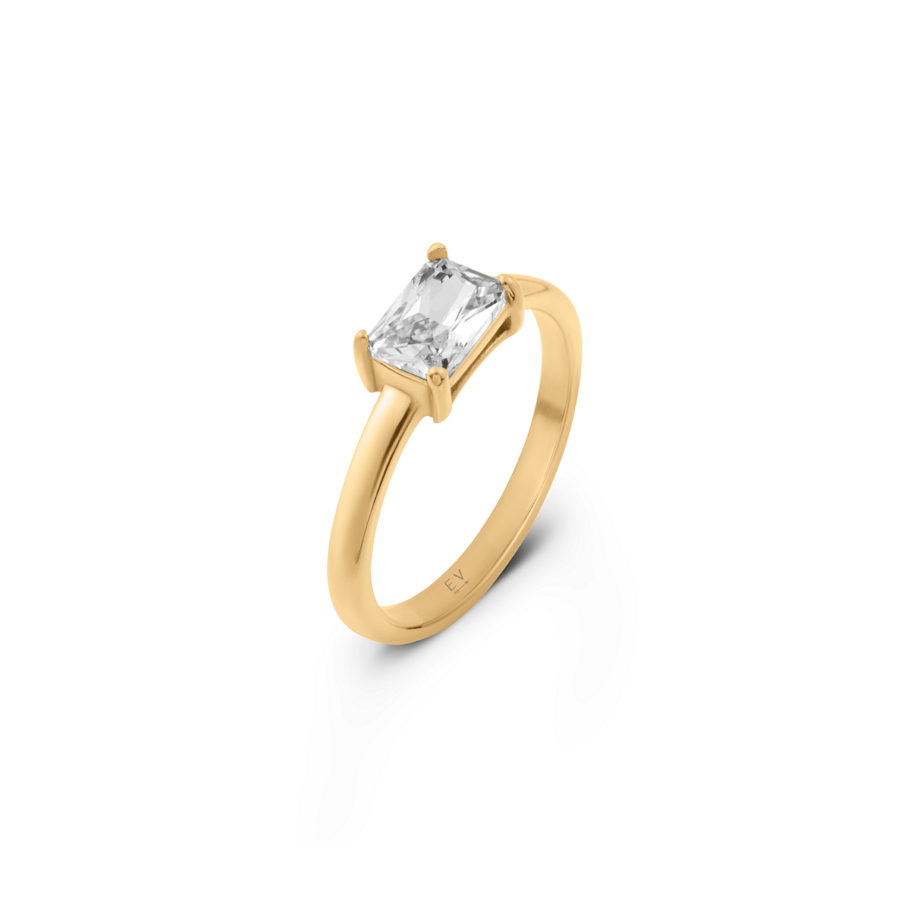 Sasha Diamond Baguette Ring Gold, Ring by Ellie Vail | LIT Boutique