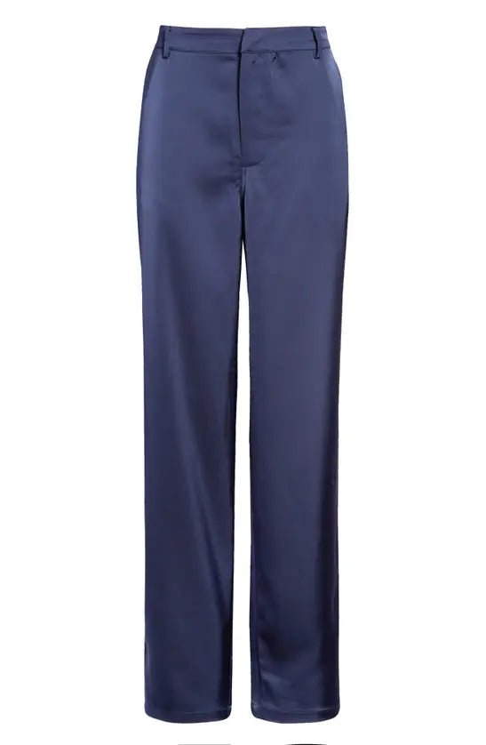Satin Trouser Blue Rinse, Pant Bottom by Good American | LIT Boutique
