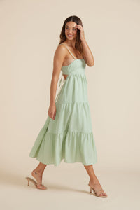 Thumbnail for Shyla Midi Dress Pistachio, Dress by Mink Pink | LIT Boutique