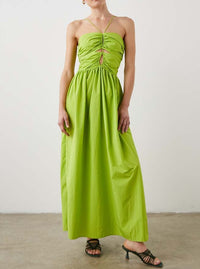 Thumbnail for Silvia Cut Out Maxi Dress Banana Leaf, Dress by Rails | LIT Boutique