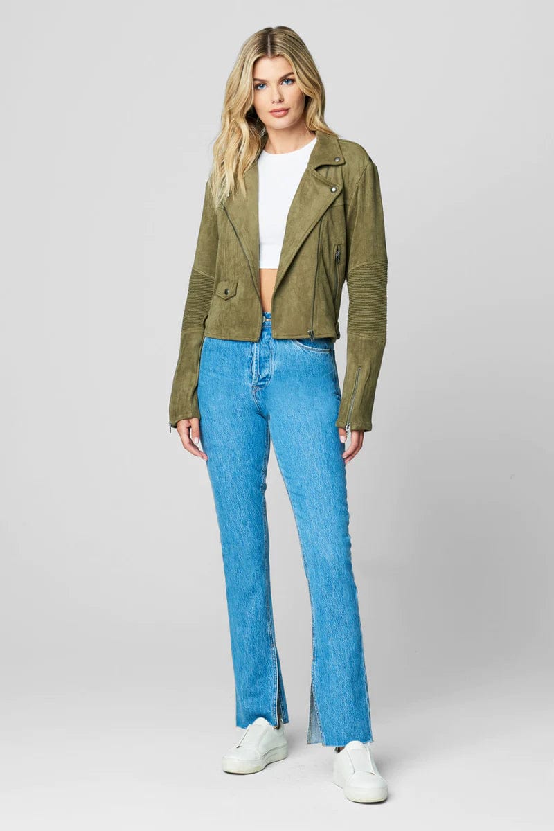 Smokey Sage Cropped Army Jacket, Jacket by Blank NYC | LIT Boutique