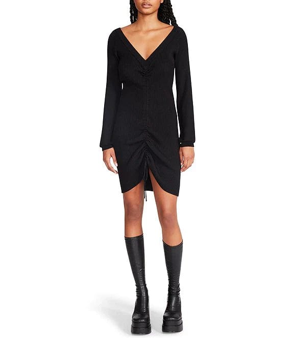 Sophie Ribbed Sweater Dress Black, Dress by BB Dakota | LIT Boutique