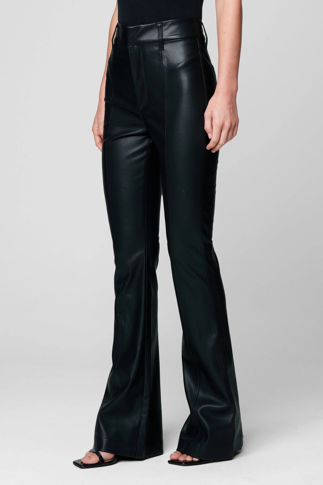Stand Out Vegan Leather Flares, Bottoms by Blank NYC | LIT Boutique
