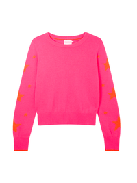 Thumbnail for Star Sleeve Jumper Neon Pink, Sweater by Brodie Cashmere | LIT Boutique