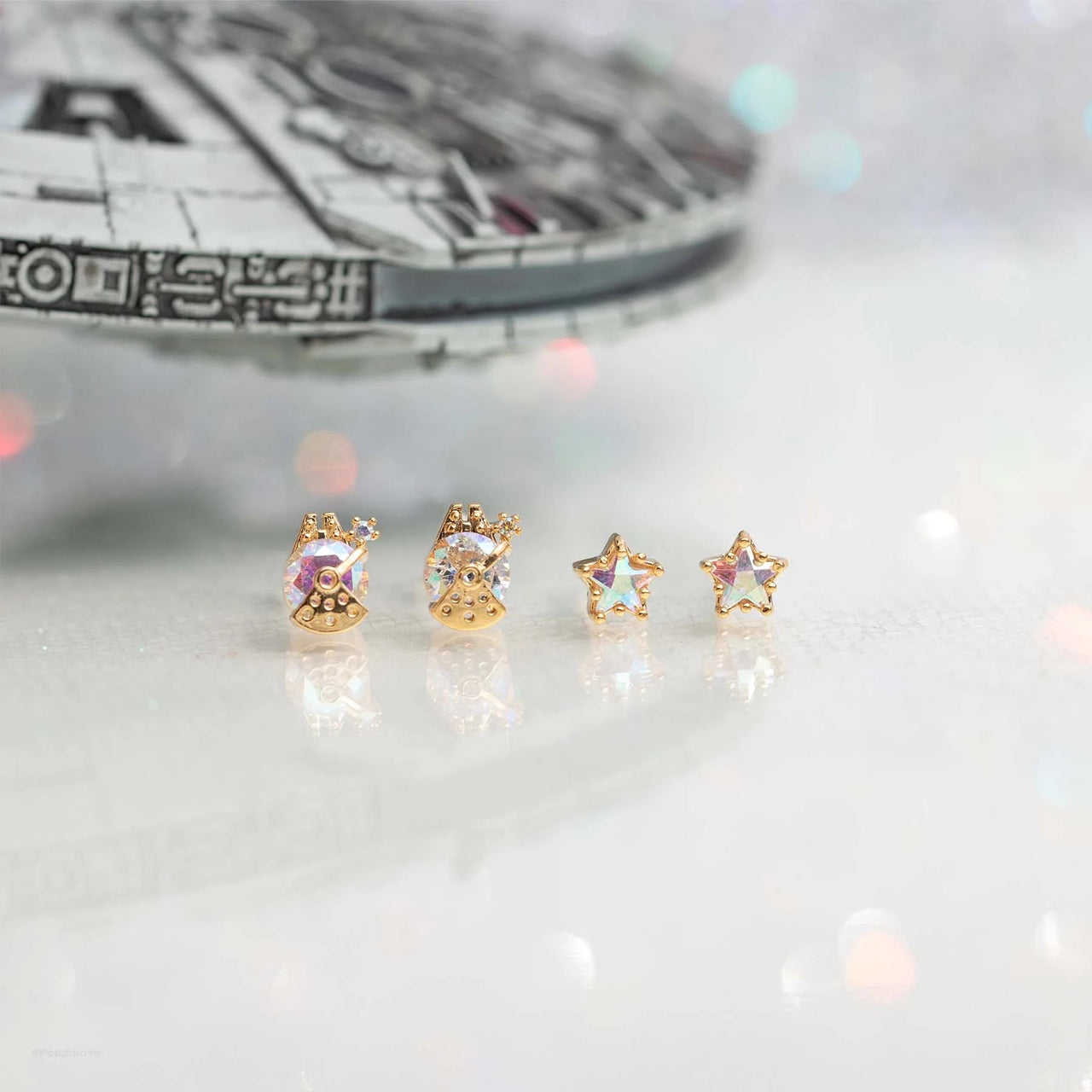 Star Wars Millennium Falcon Gold Set, Earrings by GirlsCrew | LIT Boutique