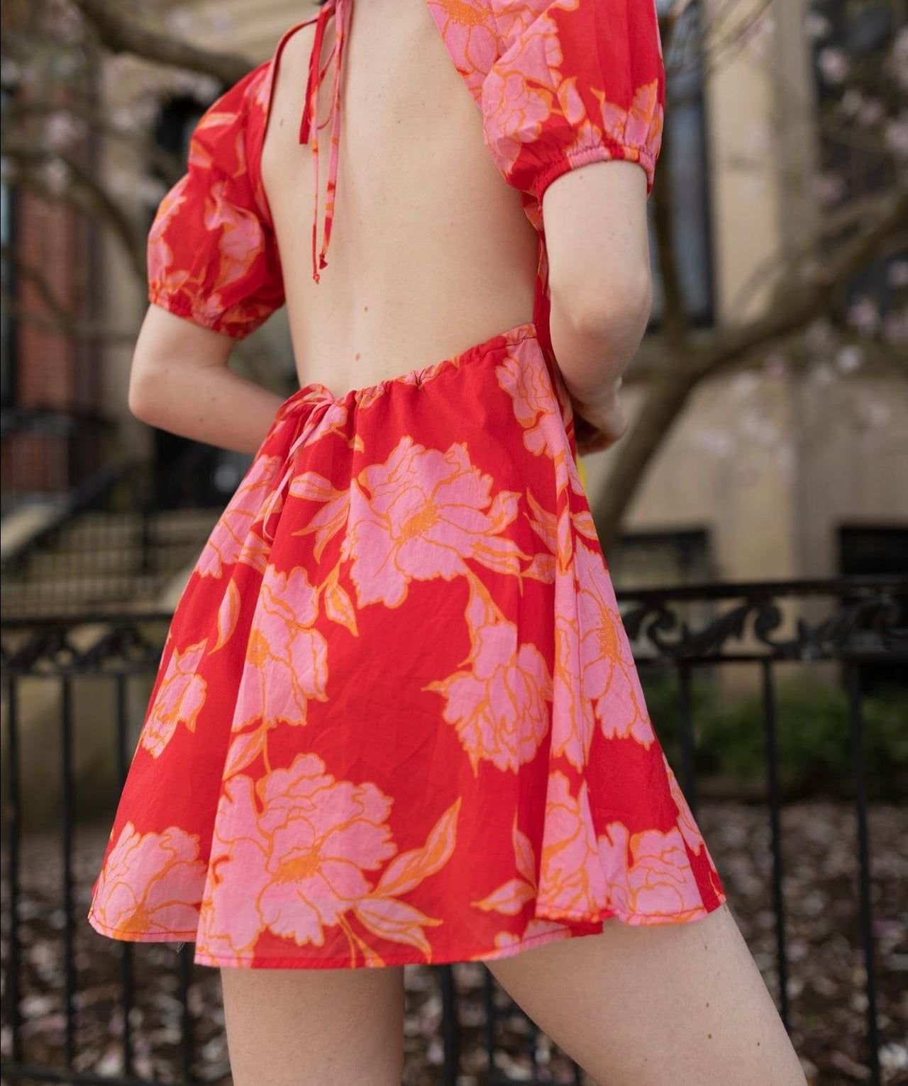 Sterling Cut Out Mini Dress Lilac Coral, Dress by Olivaceous | LIT Boutique