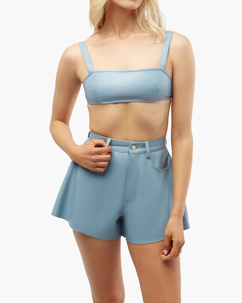 Stormy Blue Flare Bell Short | LIT Boutique