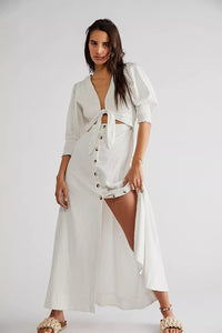 Thumbnail for String of Hearts Maxi Dress Bright White, Dress by Free People | LIT Boutique