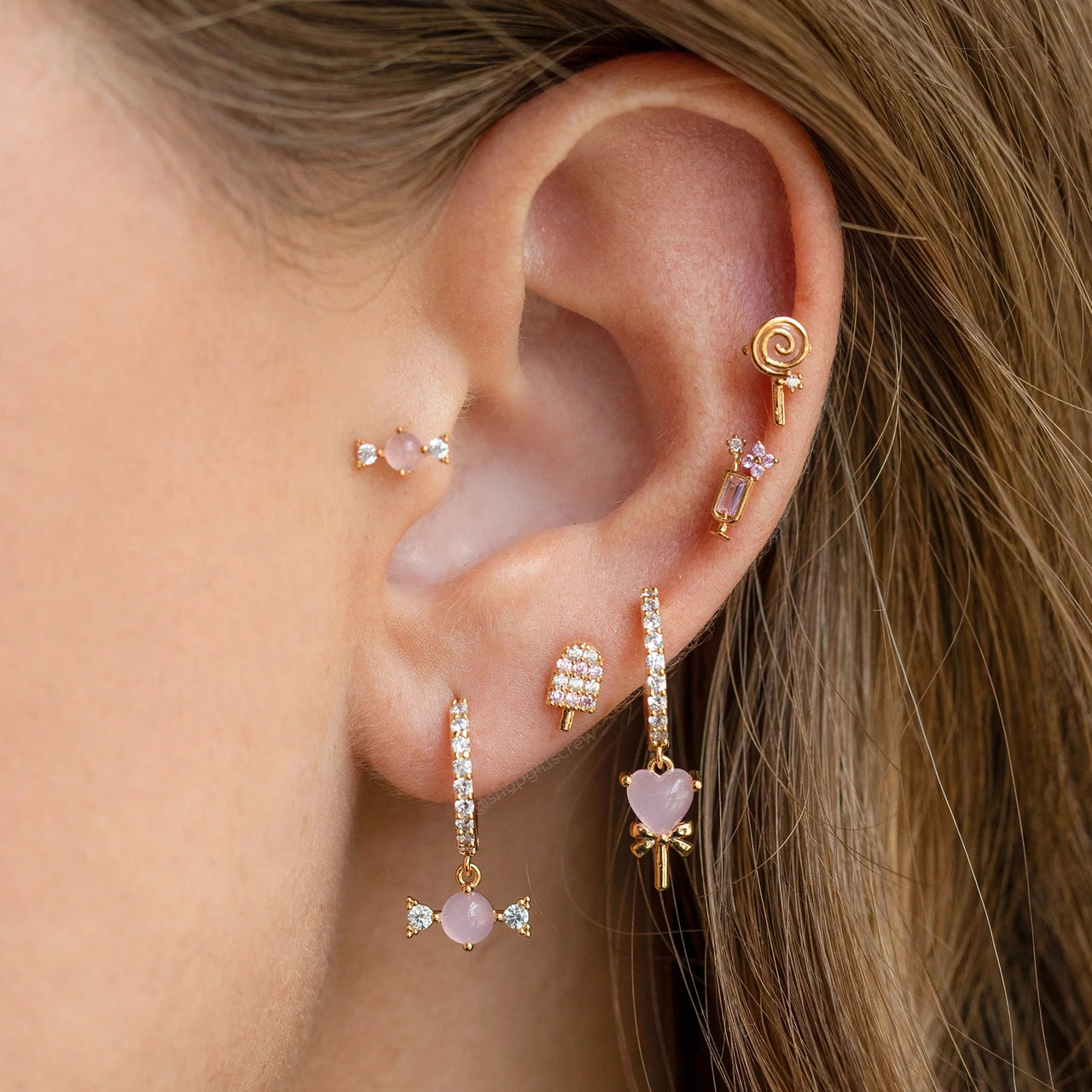 Sweet Tooth Gold Earring Set, Earrings by GirlsCrew | LIT Boutique