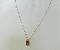 Thumbnail for Talia Rectangle Pendant Necklace 14k Gold, Necklace by Secret Box | LIT Boutique