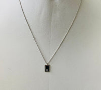 Thumbnail for Talia Rectangle Pendant Necklace Silver Dip, Necklace by Secret Box | LIT Boutique
