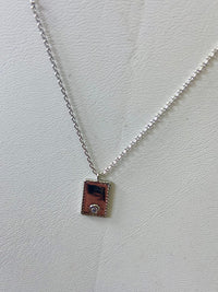 Thumbnail for Talia Rectangle Pendant Necklace Silver Dip, Necklace by Secret Box | LIT Boutique