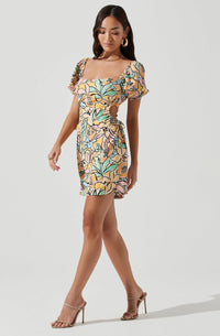 Thumbnail for Talula Tropical Mini Dress Papaya Multi, Dress by Astr | LIT Boutique