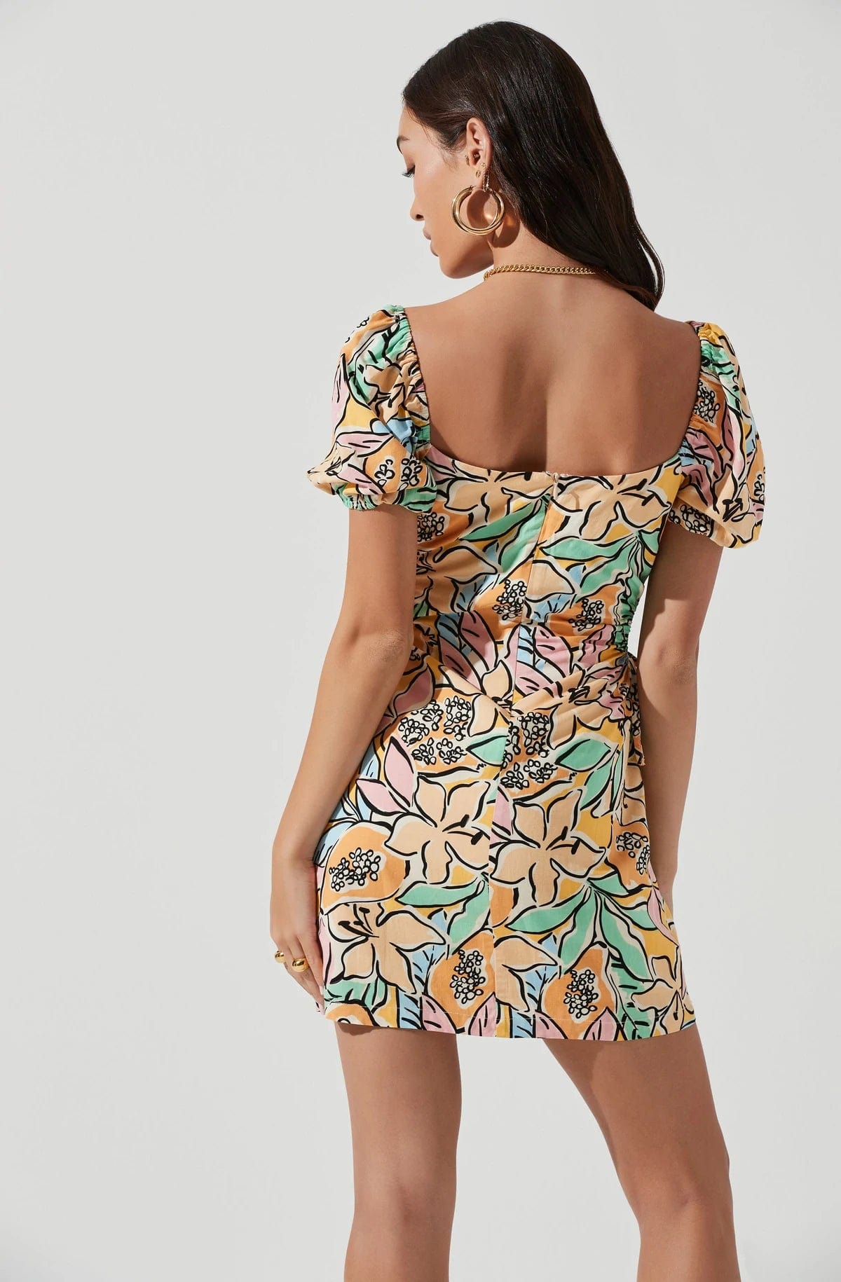 Talula Tropical Mini Dress Papaya Multi, Dress by Astr | LIT Boutique