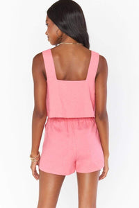 Thumbnail for Tara Flamingo Pink Crop Top Pink, Tops Blouses by Show Me Your Mumu | LIT Boutique