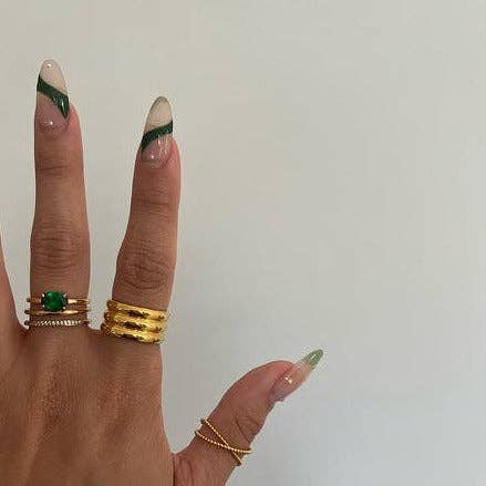 Tarryn Double Ring Gold, Ring by Ellie Vail | LIT Boutique