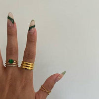 Thumbnail for Tarryn Double Ring Gold, Ring by Ellie Vail | LIT Boutique