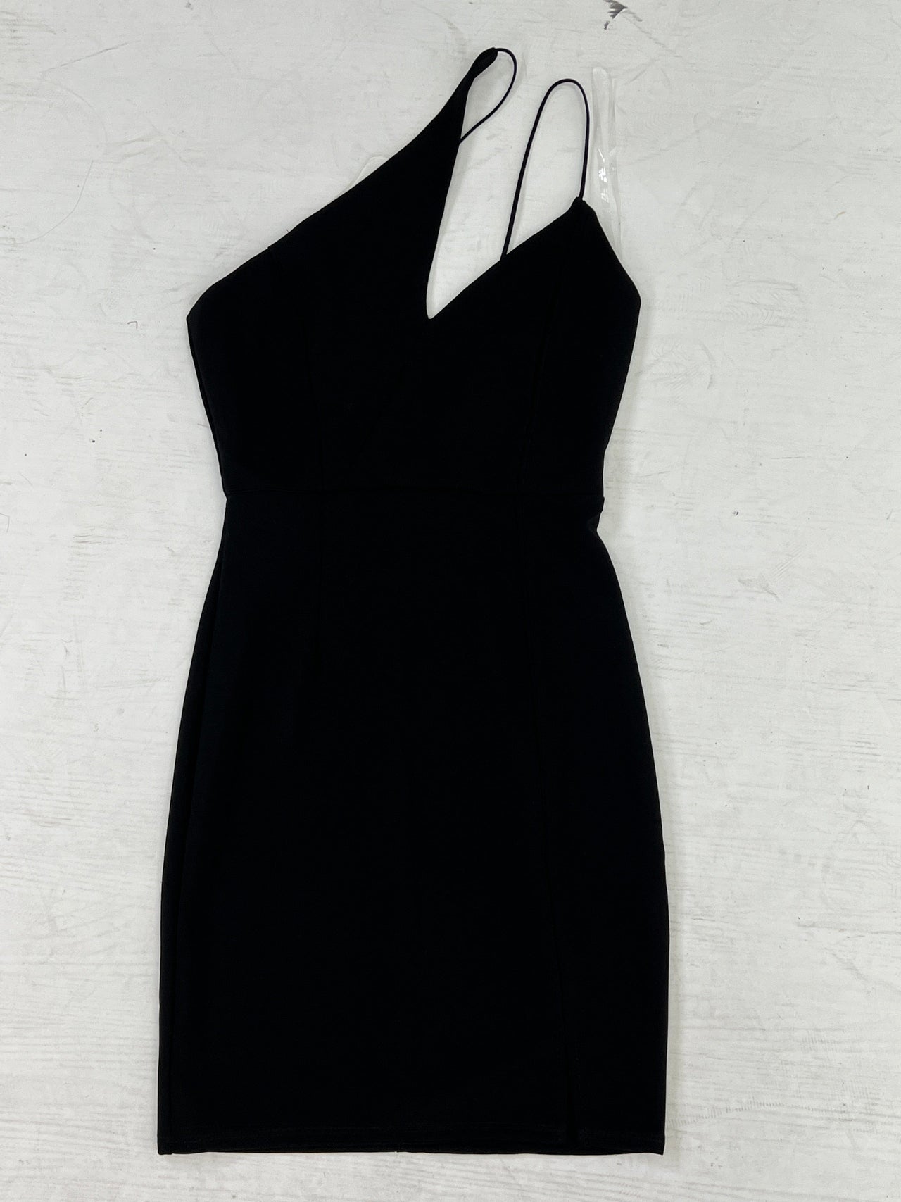 Taryn One Shoulder Mini Dress Black, Dress by The Vintage Shop | LIT Boutique