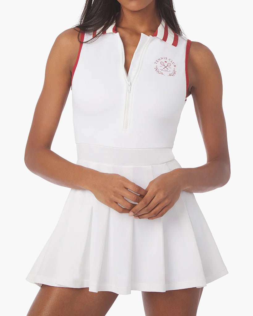 Tennis Dress Red/Optic White, Dress by We Wore What | LIT Boutique