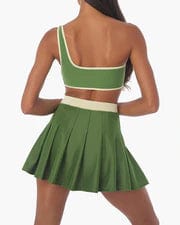 Tennis Skort Green Wheat, Skirts by We Wore What | LIT Boutique