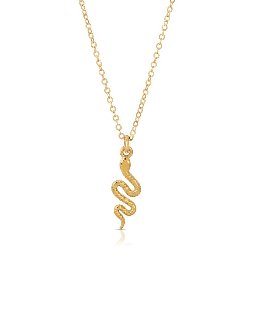 The Daring Gold Snake Necklace, Necklaces by Jurate | LIT Boutique