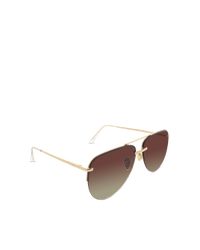Thumbnail for The Hosk Sunglasses Gold/Brown Fade, Sunglasses by BANBE Eyewear | LIT Boutique