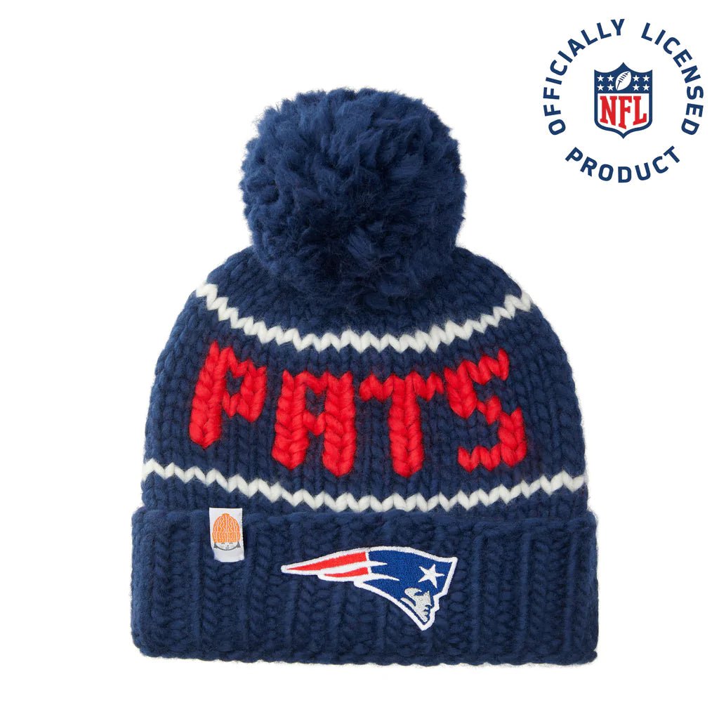 The Pats NFL Beanie Navy Multi, Hat by Shit That I Knit | LIT Boutique