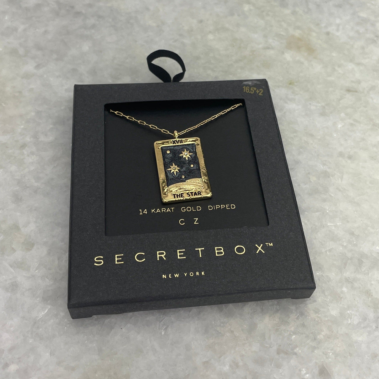 The Star Tarot Card Necklace 14k Gold, Necklace by SecretBox | LIT Boutique
