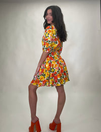 Thumbnail for Tropicalia Dita Mini Wrap Dress Orange Multi, Dress by Sugar Lips | LIT Boutique