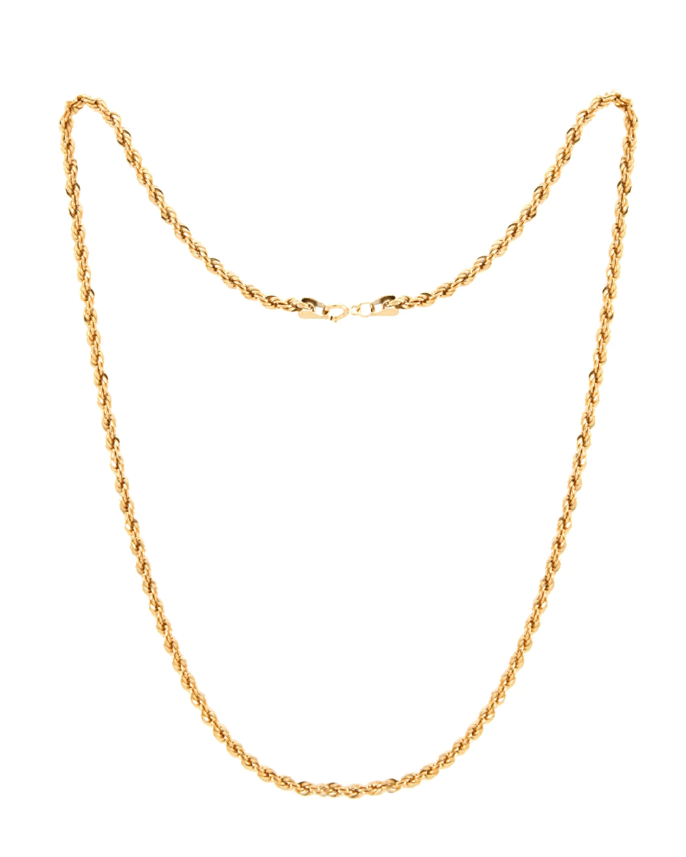 Twiggy Gold Rope Chain Necklace, Necklaces by Jurate | LIT Boutique