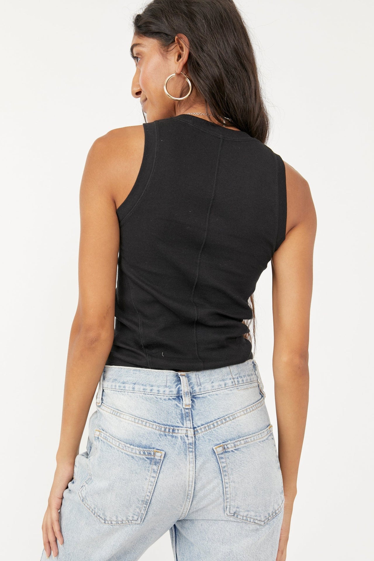 U-Neck Sleeveless Tank Top Black, Tee Casuals by Free People | LIT Boutique