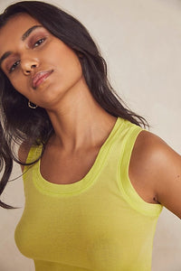 Thumbnail for U-Neck Tank Lime Soda, Tee Casuals by Free People | LIT Boutique