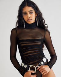 Thumbnail for Under It All Mesh Bodysuit Black, Bra by Free People | LIT Boutique