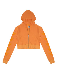 Thumbnail for Where It Begins Zip Up Thermal Hoodie Orange, Sweat Lounge by Boys Lie | LIT Boutique